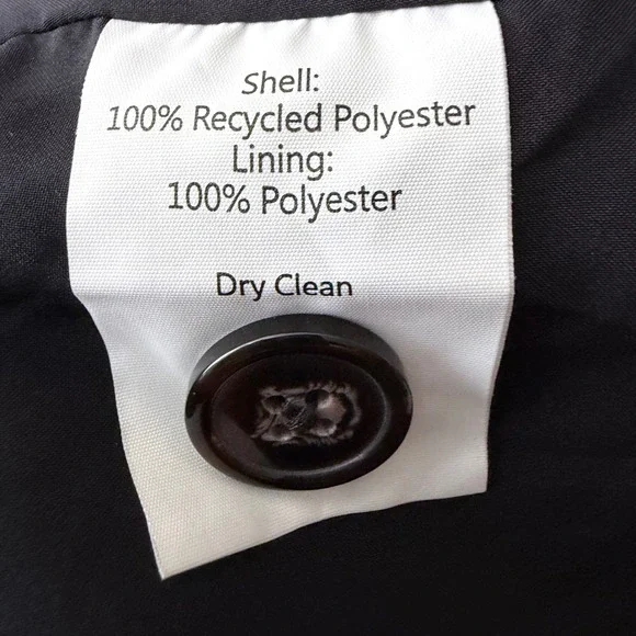 Hawker Rye Car Coat Mens XXL Black Button Front Recycled Polyester Outerwear